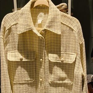 H&M over size button down shirt